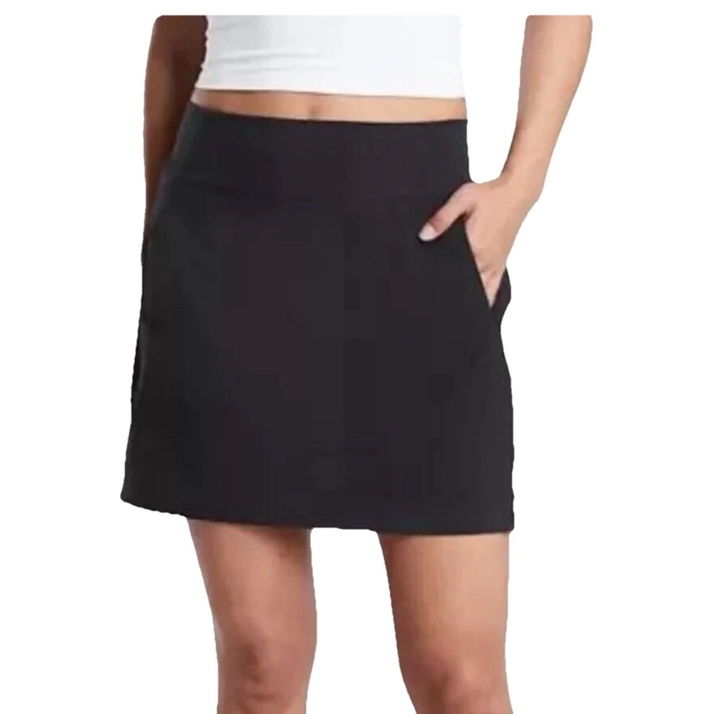 ATHLETA Brooklyn Skort 16" Jupe Short Skirt Black Size 16